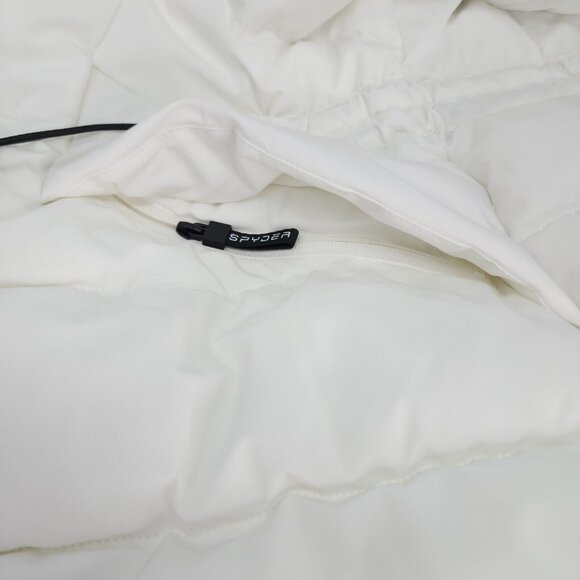 Spyder Womens Size L Puffer Jacker Coat White ProWeb-Wind ThermoWed FlexWeb $199 - Picture 8 of 14